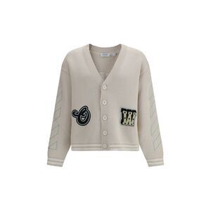 Off-White Men Star Logo Diagonal Varsity Cardigan